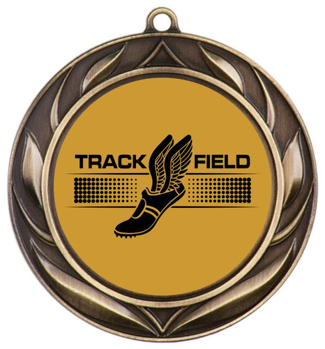 Gold Winged Shoe Track and Field Medal