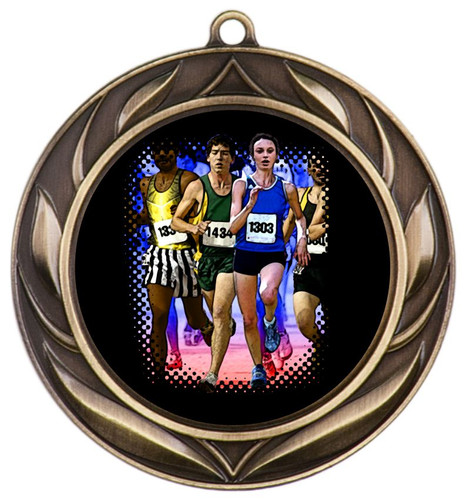 Gold Relay Race Track and Field Medal