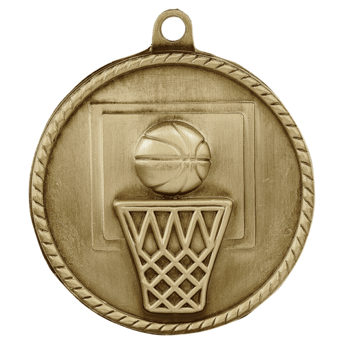 Gold Basketball High Relief Medals