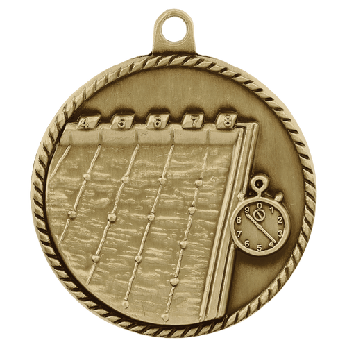Gold Swimming High Relief Medals