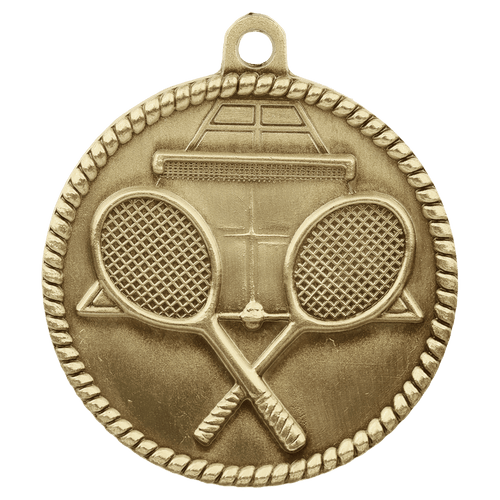 Gold Tennis High Relief Medals