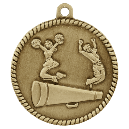 Gold Cheerleading High Relief Medals Gold Cheerleading High Relief Medals