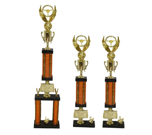 Set V Package Set of 3 Trophies - Free engraving & Fast Production