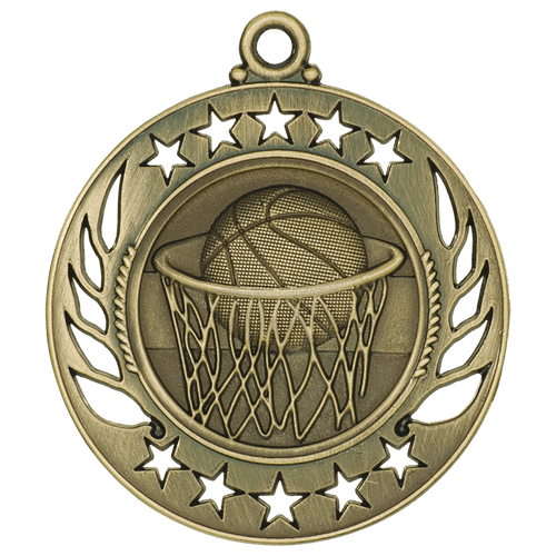 Gold Basketball Galaxy Medal