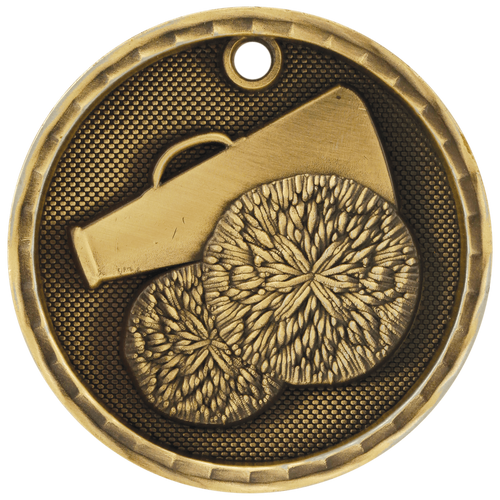 Gold Cheerleading 3-D Medals Gold Cheerleading 3-D Medals