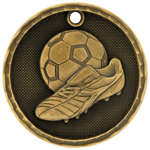 Gold Soccer 3-D Medals
