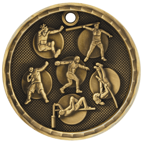 Gold Track and Field 3-D Medals Gold Track and Field 3-D Medals