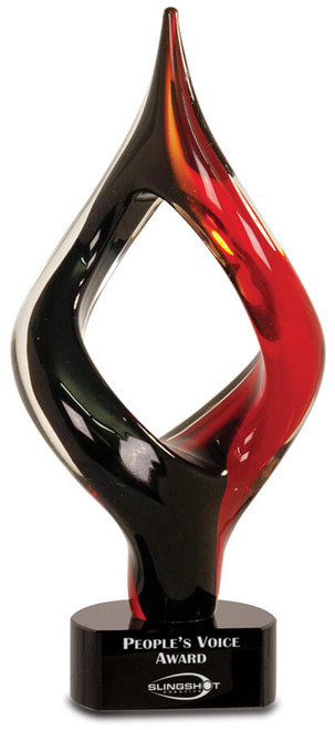 Premier Red and Black Twist Art Glass Premier Red and Black Twist Art Glass