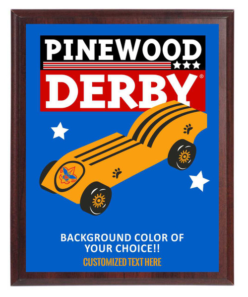 Pinewood Derby Plaque Pinewood Derby Plaque