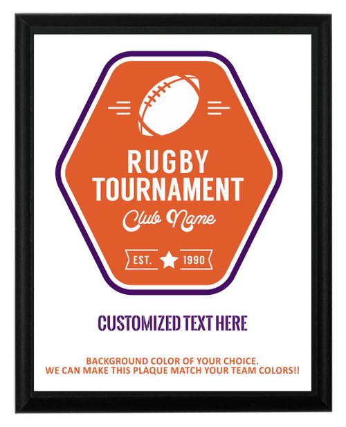 Rugby Tournament Plaque Rugby Tournament Plaque