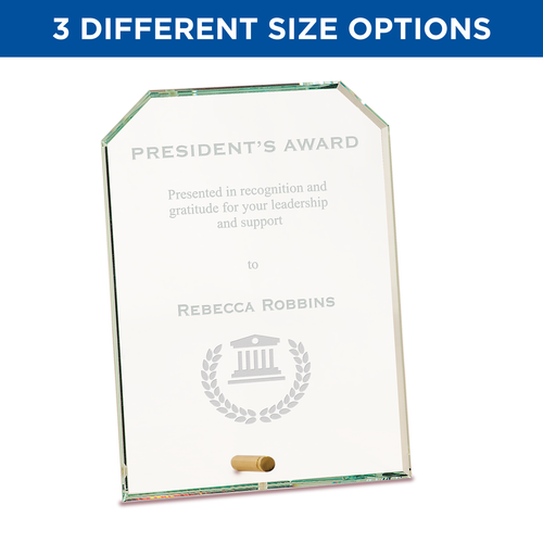 Clipped Crystal Edge Glass Award Clipped Crystal Edge Glass Award