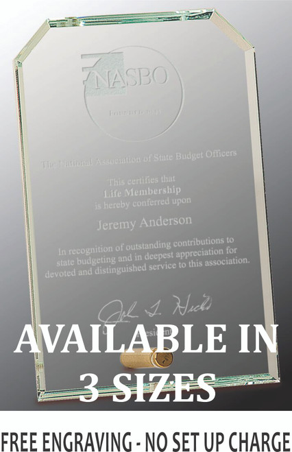 Clipped Crystal Edge Glass Award Clipped Crystal Edge Glass Award