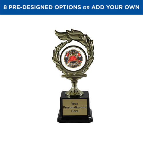 Personalized Firefighter Flame Trophy Personalized Firefighter Flame Trophy
