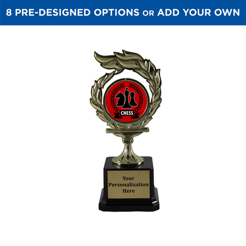Personalized Chess Flame Trophy Personalized Chess Flame Trophy