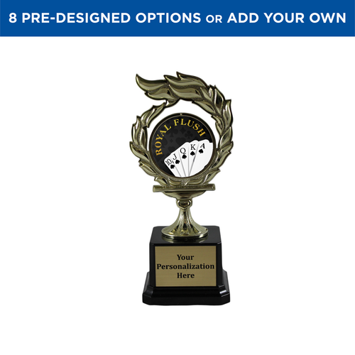 Personalized Poker Flame Trophy Personalized Poker Flame Trophy