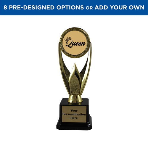 Queen Victory Trophy Insert Design Options