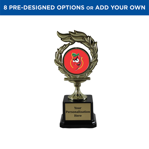 Personalized Cooking or Baking Competition Flame Trophy Personalized Cooking or Baking Competition Flame Trophy