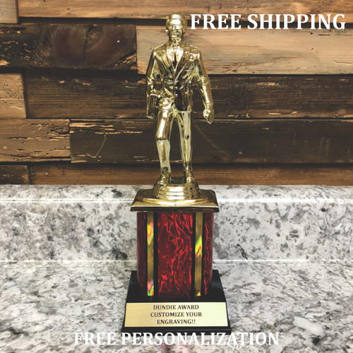 Dundie Award with Red Column Dundie Award with Red Column