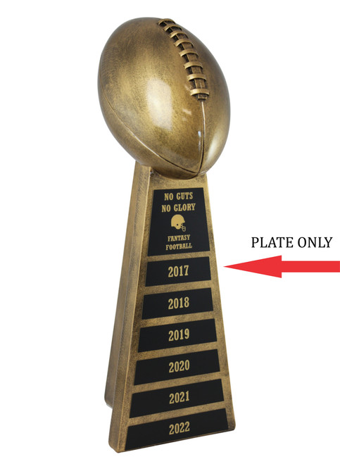 ENGRAVED PLATE FOR FANTASY FOOTBALL TROPHY ENGRAVED PLATE FOR FANTASY FOOTBALL TROPHY