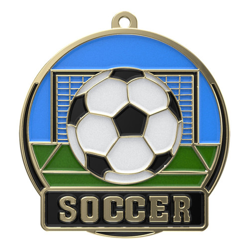 Gold Soccer High Tech Medal Gold Soccer High Tech Medal