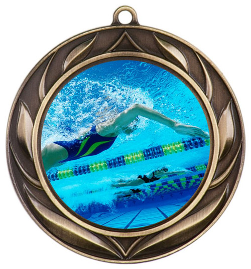 Gold Underwater Swimming Medal Gold Underwater Swimming Medal