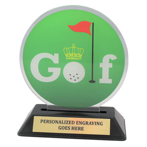 7-Inch Golf Text Acrylic