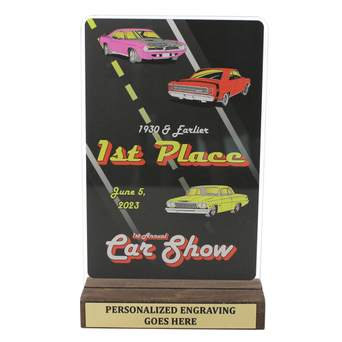 4X6 Customizable Car Show Acrylic Award 4X6 Customizable Car Show Acrylic Award