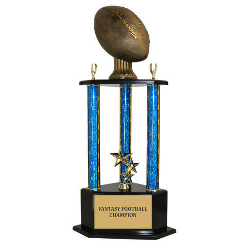 Fantasy Foot ball Trophy with gold plate