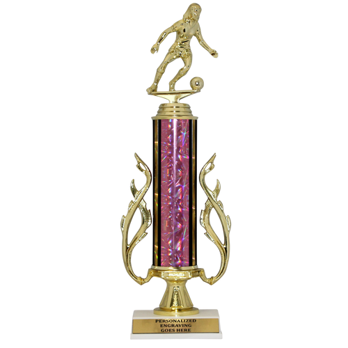 Single Column Soccer Player Trophy (Female) Single Column Soccer Player Trophy (Female)