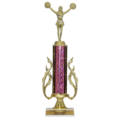 Single Column Cheerleader Trophy Single Column Cheerleader Trophy