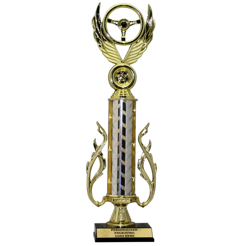 Single Column Winged Wheel Trophy Single Column Winged Wheel Trophy