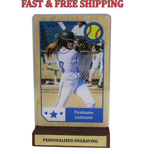 Personalized Softball Card Acrylic 