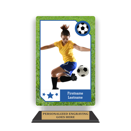 Personalized Female Soccer Card Acrylic 