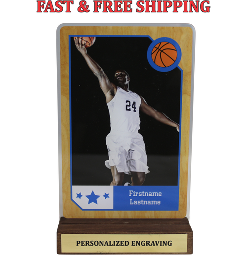 Personalized Male Basketball Card Acrylic Personalized Male Basketball Card Acrylic
