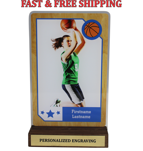 Personalized Female Basketball Card Acrylic Personalized Female Basketball Card Acrylic