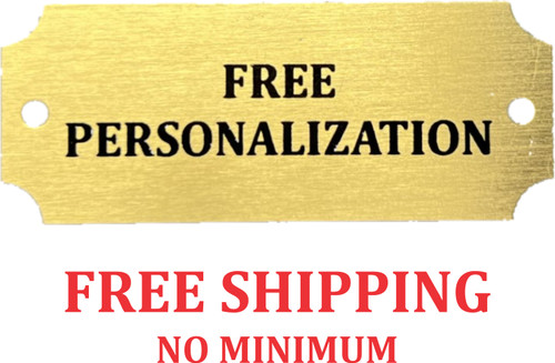 Satin Gold Perpetual Plaque Plate 1x2 1/2