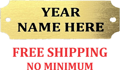 Satin Gold Perpetual Plaque Plate 7/8 x 2 1/2 Satin Gold Perpetual Plaque Plate 7/8 x 2 1/2