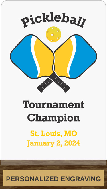 Pickleball Doubles Acrylic Award Pickleball Doubles Acrylic Award
