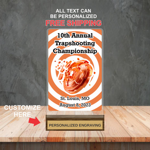 Trapshooting Target Acrylic Award Trapshooting Target Acrylic Award