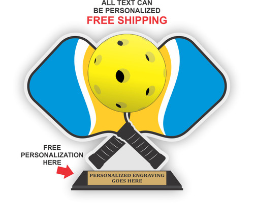 Pickleball Doubles Paddle Acrylic Award Pickleball Doubles Paddle Acrylic Award