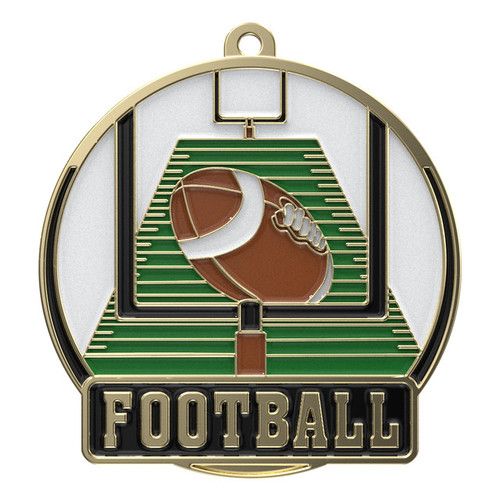 Gold Football High Tech Medal Gold Football High Tech Medal