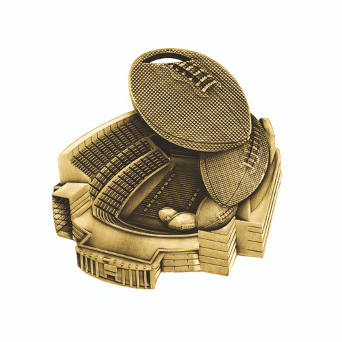 Gold Football Stadium Medal Gold Football Stadium Medal