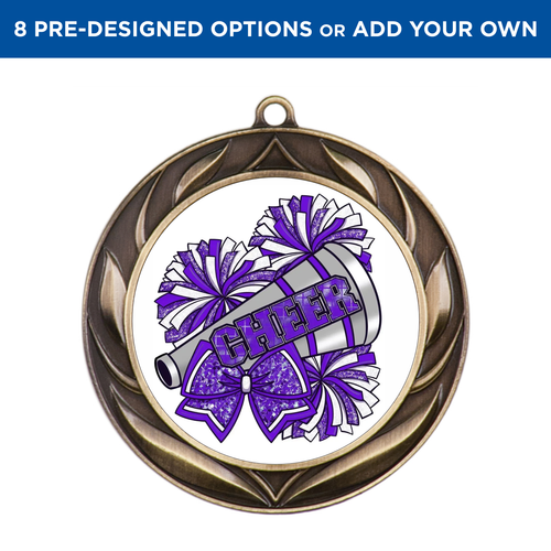 Cheerleading Wreath Insert Medal Cheerleading Wreath Insert Medal