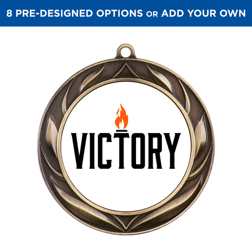 Gold Victory Wreath Insert Medal Gold Victory Wreath Insert Medal