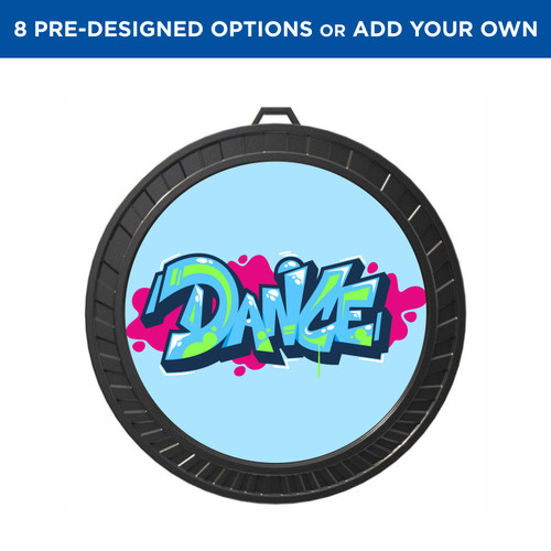 Gold Dance Black Insert Medal Gold Dance Black Insert Medal