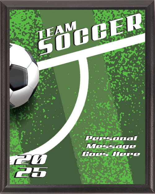 Soccer Field Plaque Black