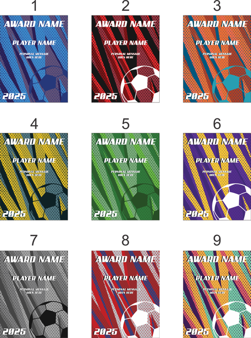 Soccer Graphic Plaque Design Options Soccer Graphic Plaque Design Options