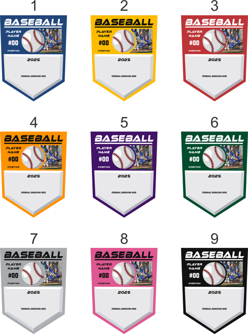 Baseball Homeplate Plaque Design Options Baseball Homeplate Plaque Design Options