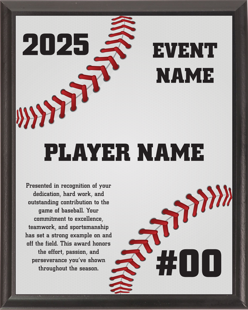 Baseball Plaque Black Baseball Plaque Black