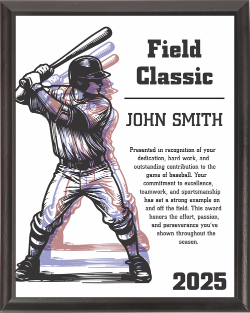 Baseball Batter Plaque Black Baseball Batter Plaque Black